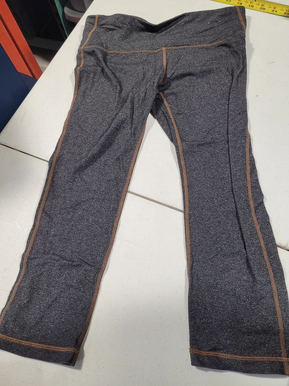 GAP Charcoal Gray Sweatpants with Tan Stitching